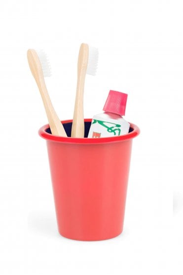 Enamel Tumbler in Chilli Red/Midnight Blue