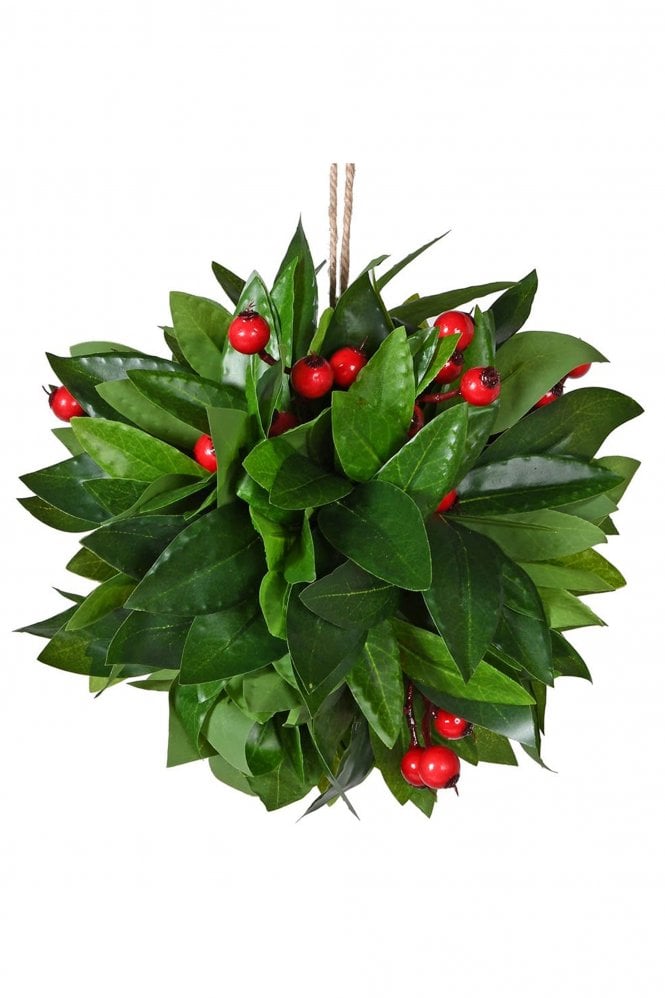 The Home Collection Faux Bay Leaf with Berries Ball