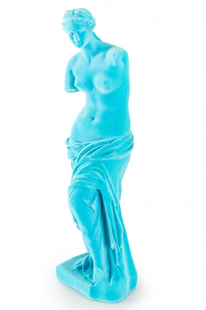 The Home Collection Flock Venus De Milo Figure in Teal