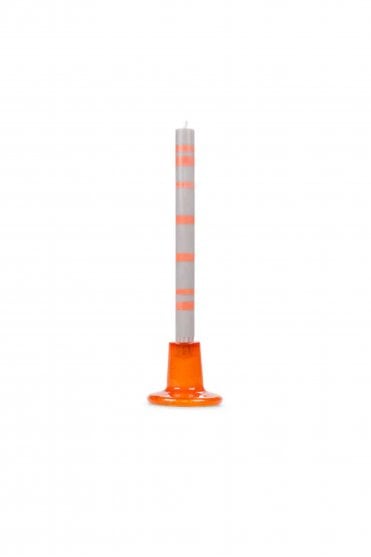 Glass Candle Holder in Spanish Orange