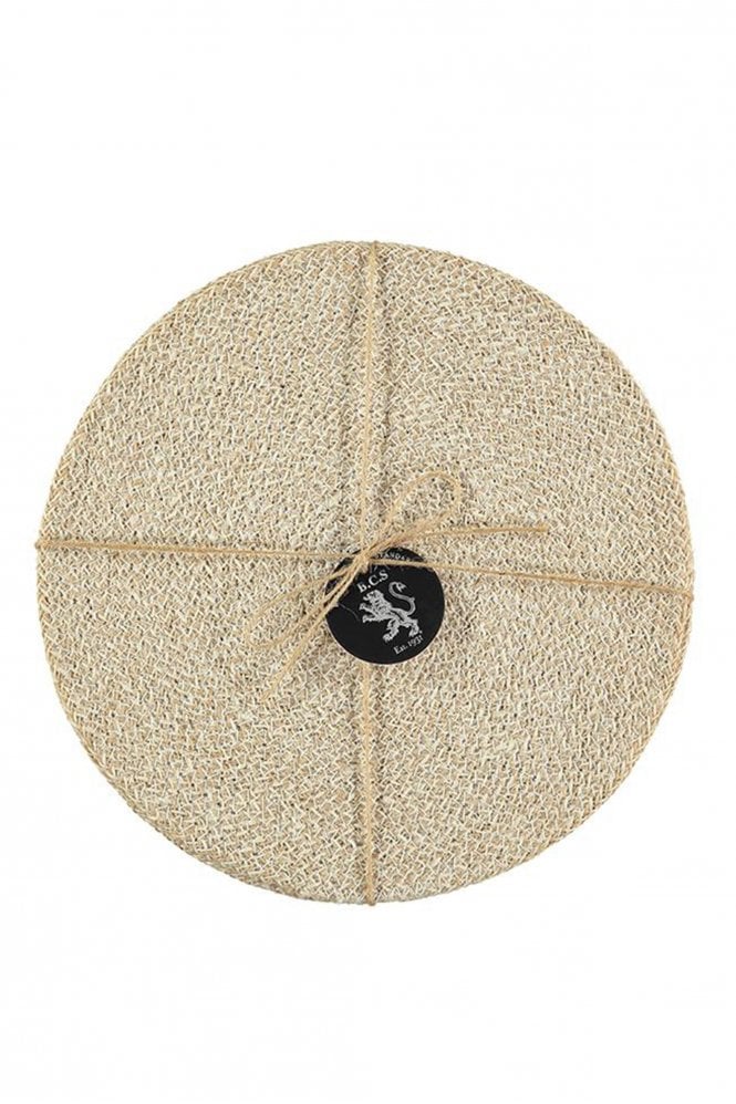The Home Collection Jute Placemats in Pearl White