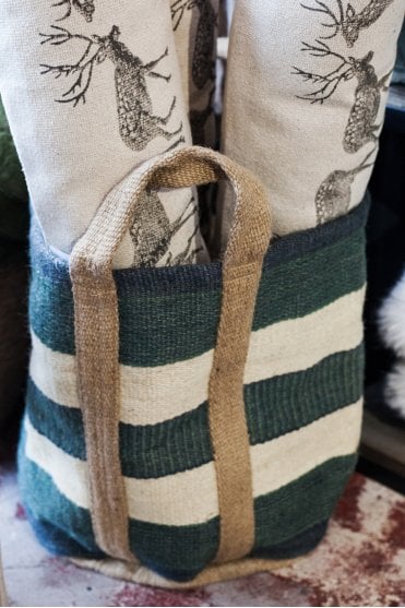 Jute Storage Basket Slate Natural