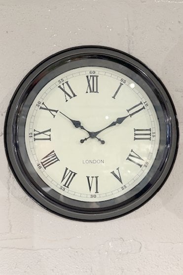 London Wall Clock in Black