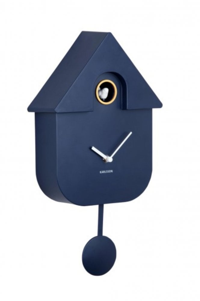 The Home Collection Modern Cuckoo Clock in Dark Blue