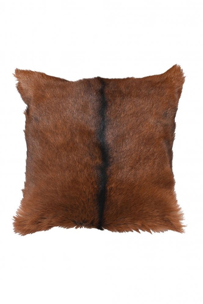The Home Collection Natural Brown Goat Fur Cushion