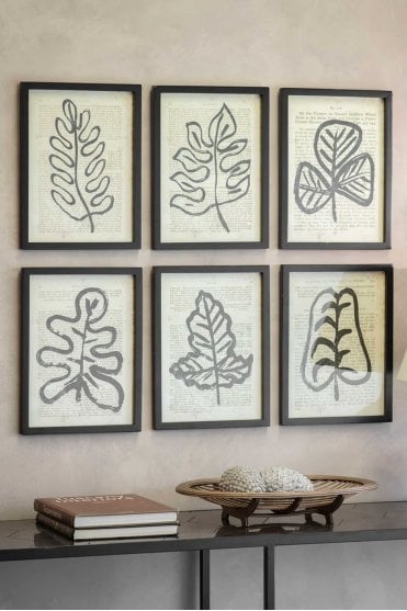Newport Set of 6 Leaf Framed Prints