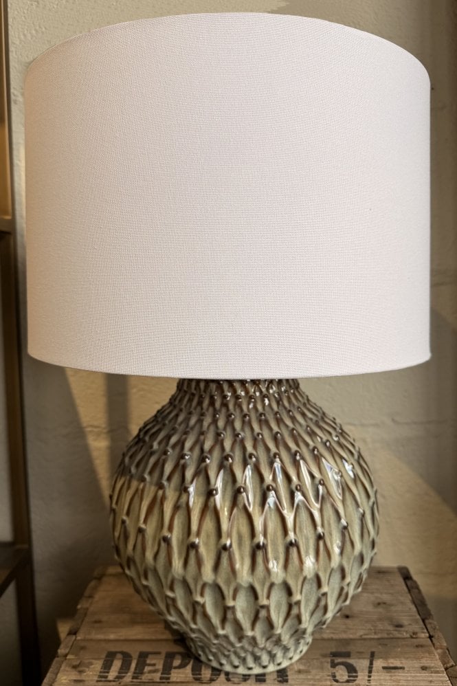The Home Collection Patterned Reactive Glaze Lamp