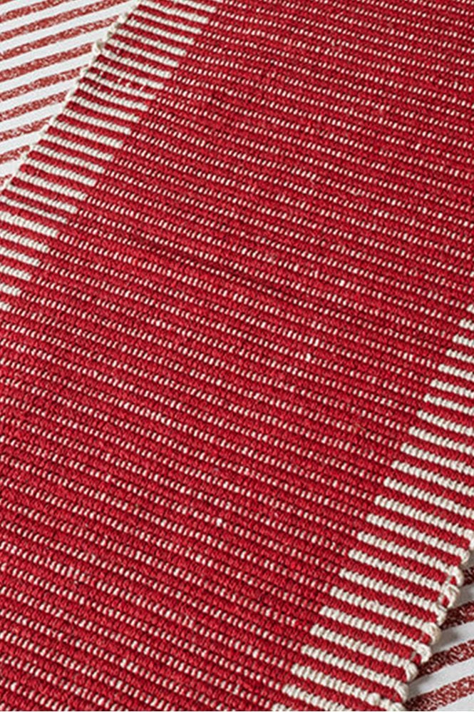 The Home Collection Recycled Cotton Table Runner in Red