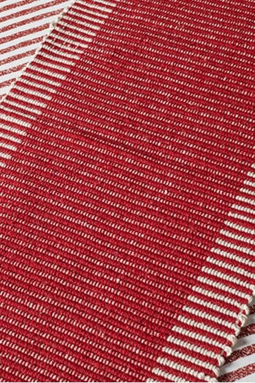 Recycled Cotton Table Runner in Red