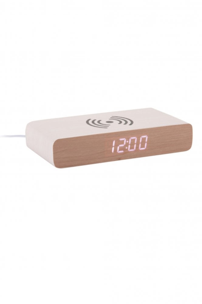 The Home Collection Retro Flat LED Clock in White