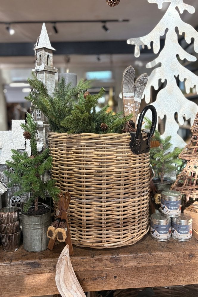 The Home Collection Round Small Log Basket