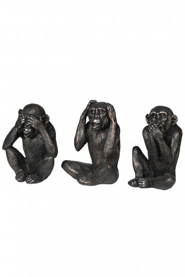 Set of 3 'No Evil' Monkeys