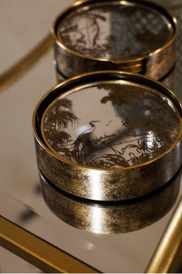 Set of 4 Gold Grasses Coasters