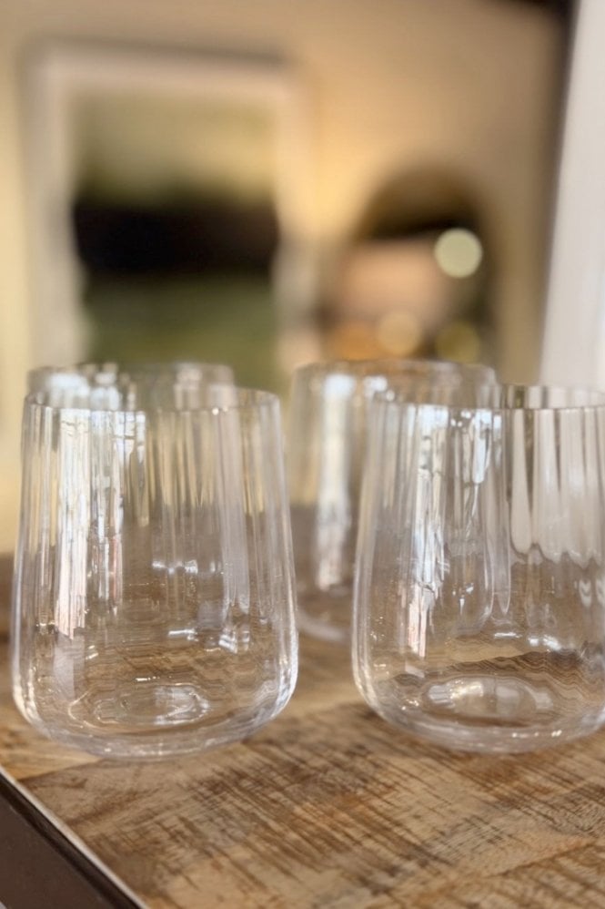 The Home Collection Set of 4 Ribbed Tumblers