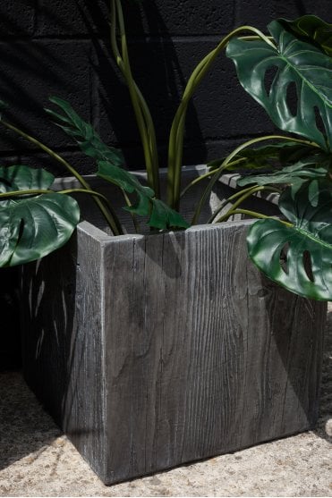 Square Dark Grey Planter