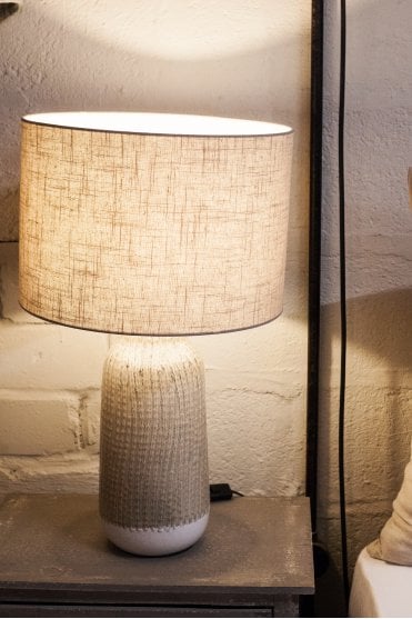Stripe Reactive Glaze Lamp