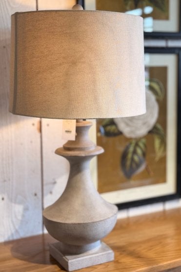Trophy Turned Wood Eff Lamp