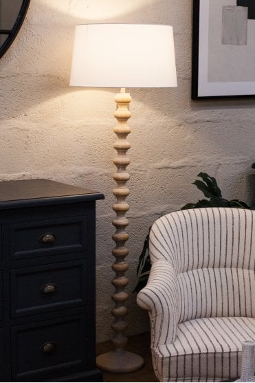 Turned Base Floor Lamp