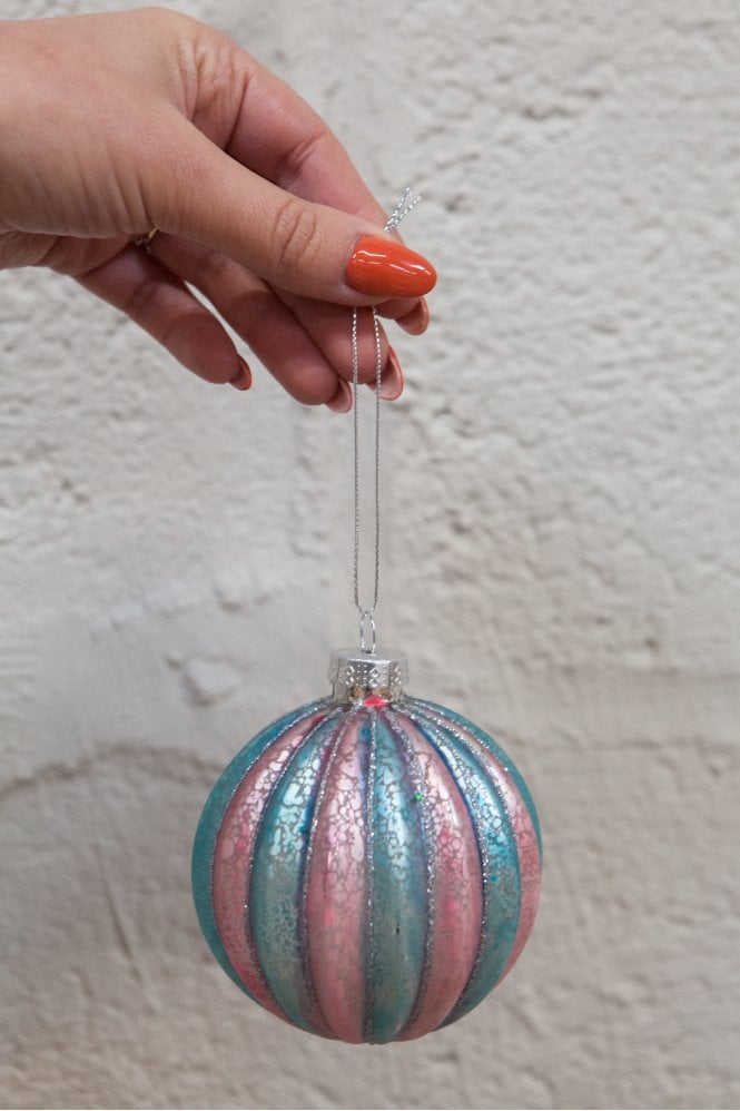 The Home Collection Two Tone Glass Bauble