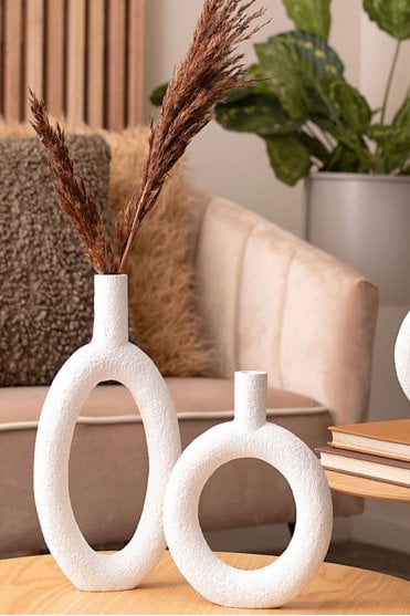 Vase Round Ring - Ivory