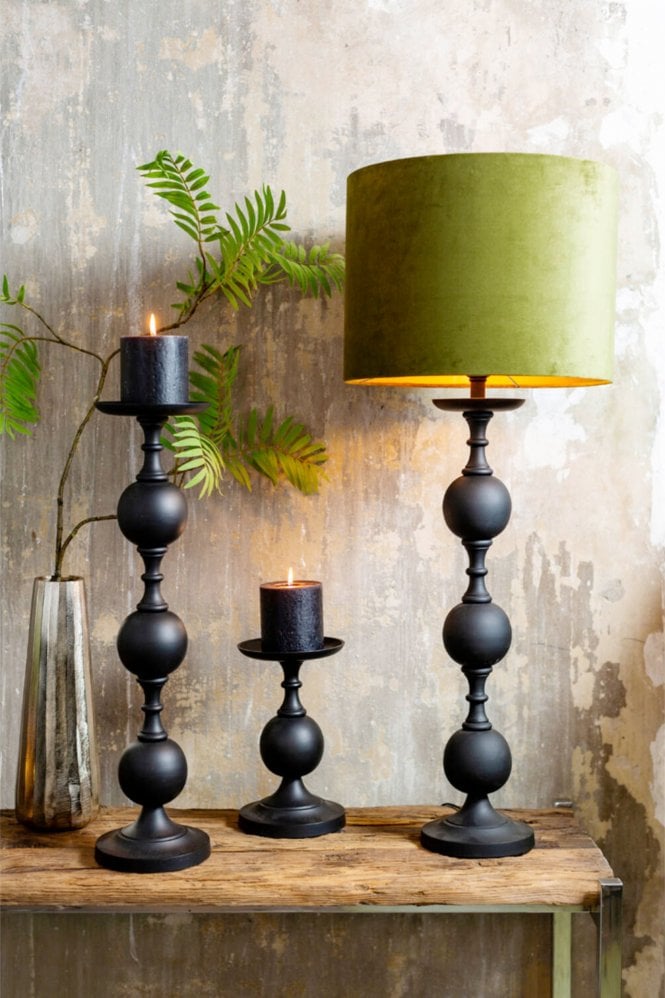 The Home Collection VELOURS Cylinder Shade in Olive