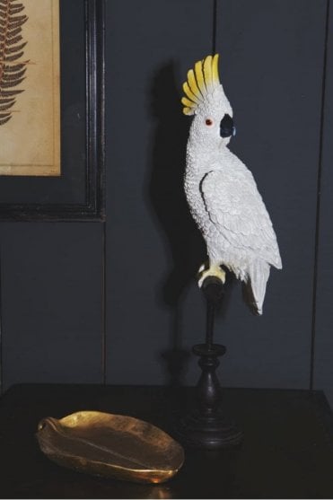 White Cockatoo On Perch Figure