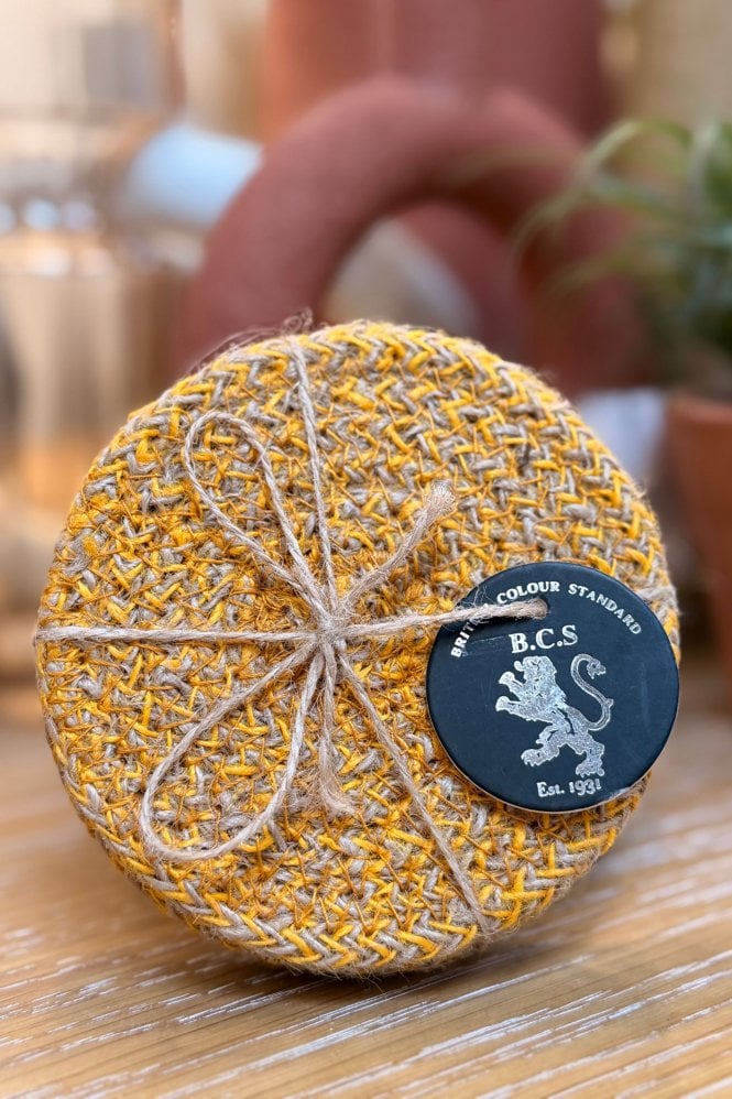 The Home Collection Woven Jute Coasters Set of 4 in Indian Yellow