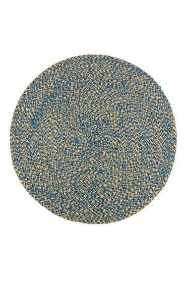 Woven Jute Placemat 38cm in Cornflower
