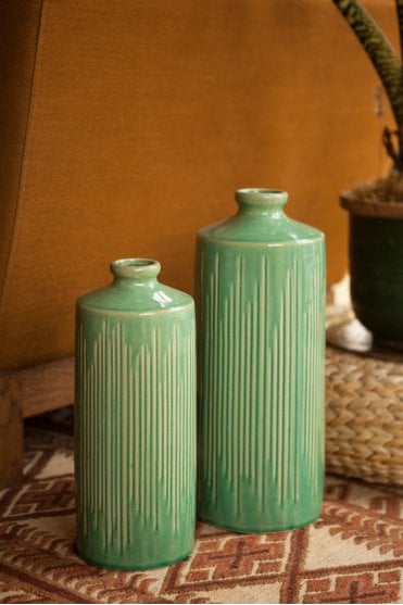Yellow/Green Bottle Vase