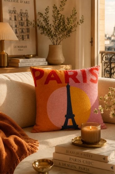 Paris Needlepoint Pillow