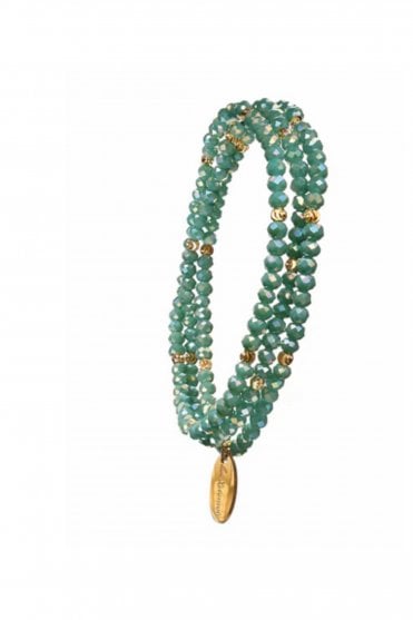 Three Strand in Teal & Gold