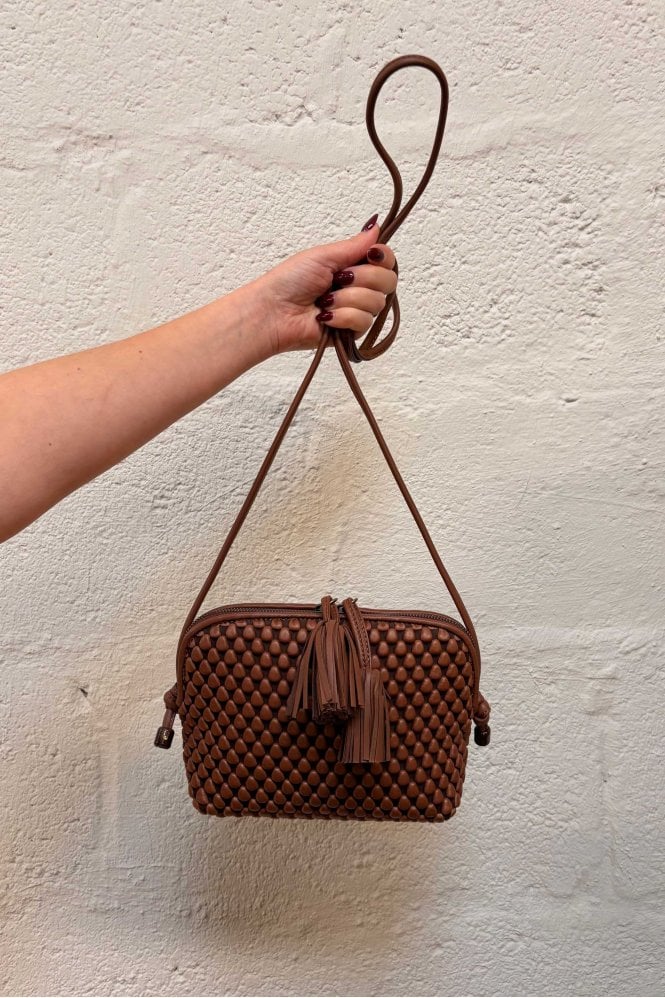 Tissa Fontaneda Small Gizmo Cross Body Bag in Caramel