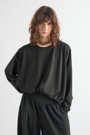 Top with Bubble Bottom in Black