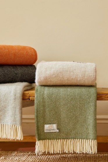 Fishbone Throw in Hazel