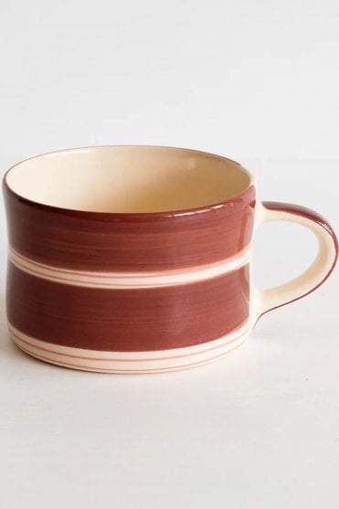 Twin Stripe Mug in Paprika