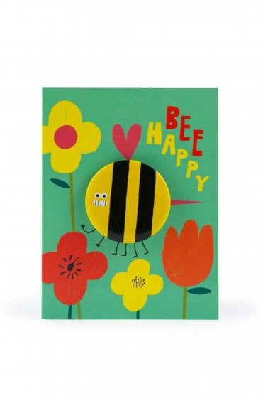 Bee Badge Birthday Card