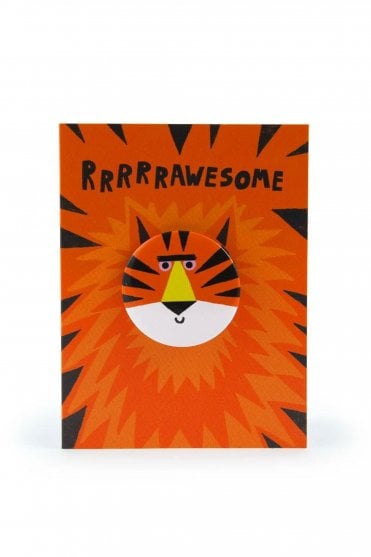 Tiger Badge Birthday Card