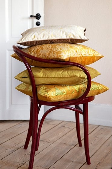 Plain Velvet Cushion in Golden