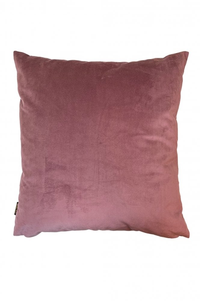 Vanilla Fly Plain Velvet Cushion in Rose Wine