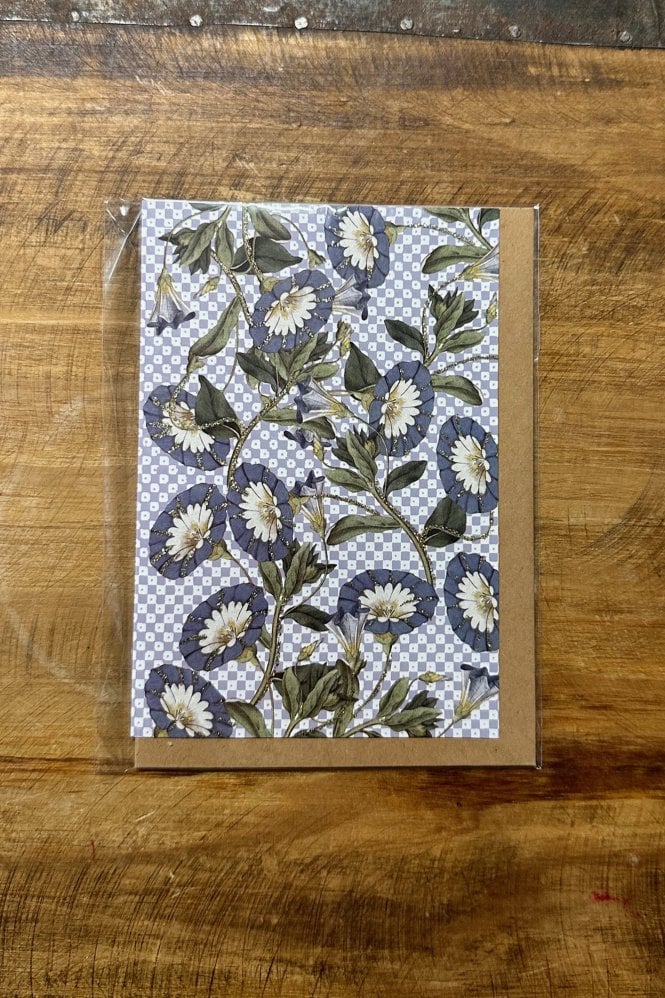 Vanilla Fly Trompet Flower Greeting Card