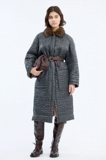 Verger Coat in Mix Charcoal