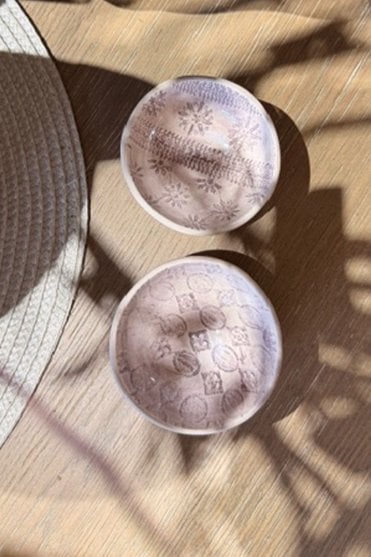 Salt Dish Pattern in Aubergine