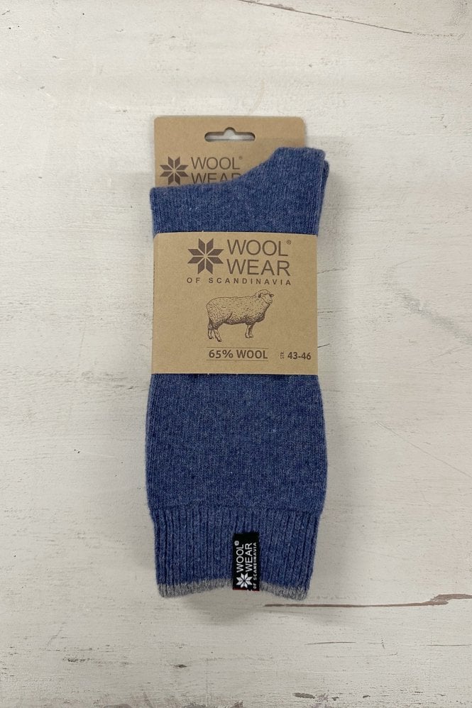 Woolwear Eskimo Socks in Fine Blue