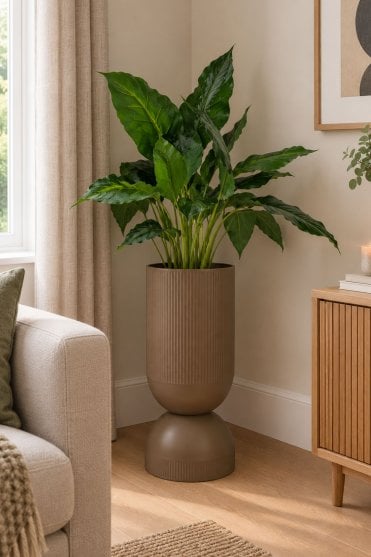 X Large Tonar Plant Pot in Mocha Brown